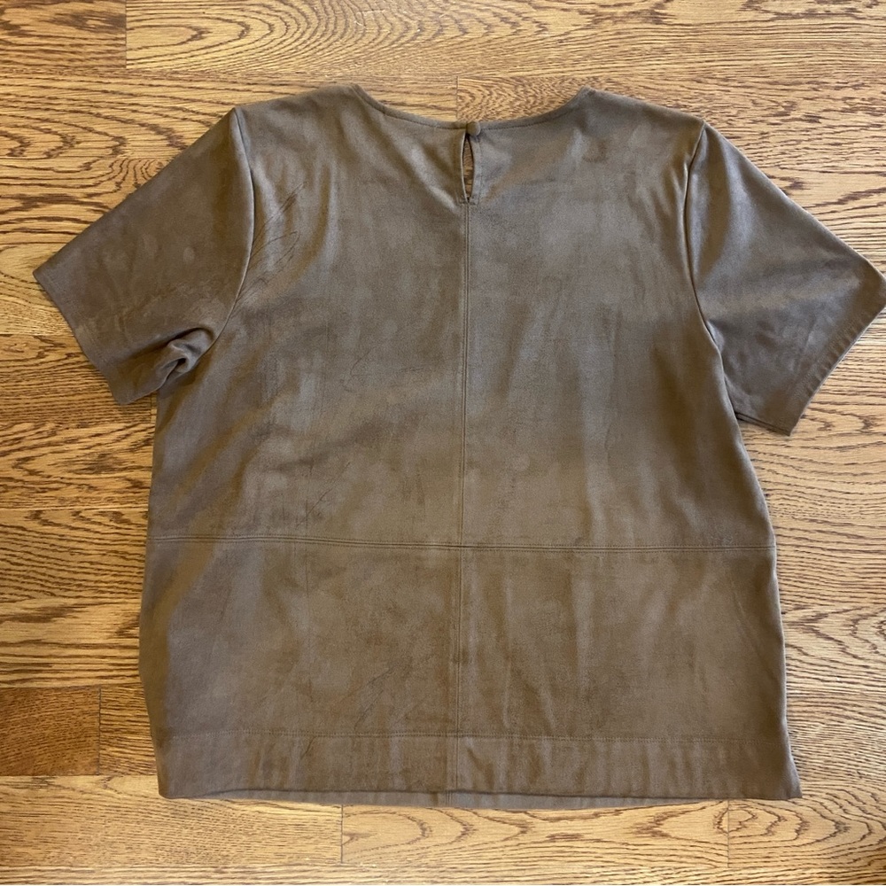 J Jill faux suede look top - Picture 3 of 5